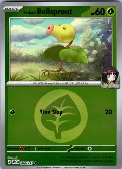 Erika's Bellsprout (Poke Ball) 004/217 Holo ASC Pokemon Reverse Holo NM - Image 1