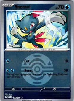 Sneasel (Dusk Ball) 044/217 Common Ascended Heroes Pokemon Reverse Holo NM - Image 1