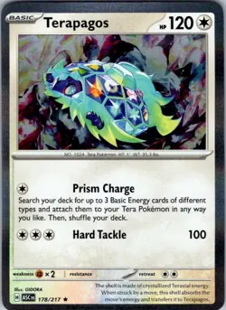 Terapagos 178/217 Rare Ascended Heroes Pokemon Holo Near Mint - Image 1
