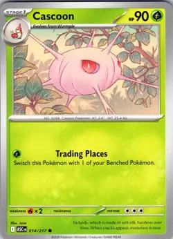 Cascoon 014/217 Common Ascended Heroes Pokemon Near Mint - Image 1