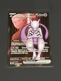 2025 Pokemon TEAM ROCKET'S MEWTWO EX #213/182 Destined Rivals Ultra Rare - Image 2