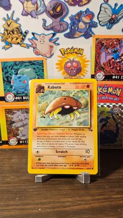 KABUTO 1st Edition 50/62 - Fossil Set 1999 WOTC Pokemon Card Lightly Played - Image 1