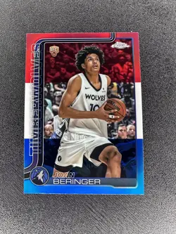 2025-26 Topps Chrome #267 Joan Beringer Red White and Blue Refractor - Image 1