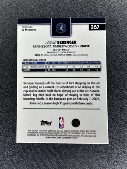 2025-26 Topps Chrome #267 Joan Beringer Red White and Blue Refractor - Image 2
