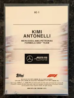 2025 Topps Chrome Formula 1 F1 Helmet Collection Kimi Antonelli #HC-1 (RC) - Image 4