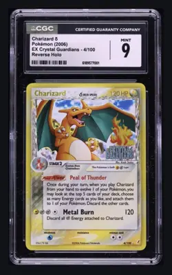 Charizard Delta Species Reverse Holo Crystal Guardians 4/100 CGC9 🔥 Pack Fresh - Image 1