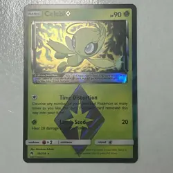 Pokemon TCG LOST THUNDER Celebi Prism Star Rare Holo 19/214 NM Card - Image 1
