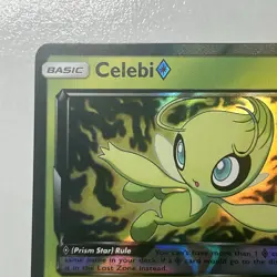 Pokemon TCG LOST THUNDER Celebi Prism Star Rare Holo 19/214 NM Card - Image 2