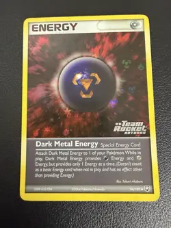 Pokemon TCG Dark Metal Energy EX Team Rocket Returns 94 Reverse Holo Uncommon - Image 1
