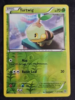 Turtwig 1/135 Reverse Holo Common Plasma Storm Pokemon - Image 2