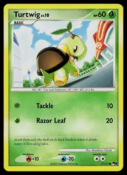 Pokemon Card - Turtwig POP Series 6 17/17 Common Non-Holo - Image 1
