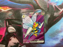 Pokemon TCG Beedrill EX 098/086 Me04: Chaos Rising Full Art Ultra Rare Holo NM - Image 1