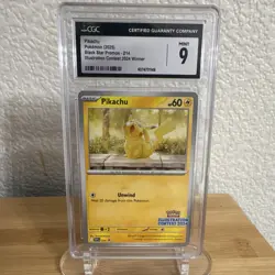 The Pokemon Company Pikachu #214 Illustration Contest 2024 SV Promo CGC 9 - Image 1