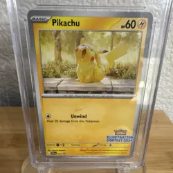 The Pokemon Company Pikachu #214 Illustration Contest 2024 SV Promo CGC 9 - Image 3