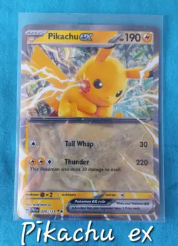 Pikachu ex 028/131 Double Rare Prismatic Evolutions Pokemon NM - Image 1