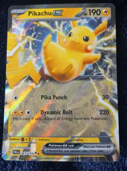 Pikachu ex 063/193 Paldea Evolved Pokemon Near Mint - Image 1