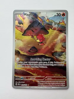Magby 186/182 Pokemon TCG Paradox Rift Illustration Rare NM English - Image 1