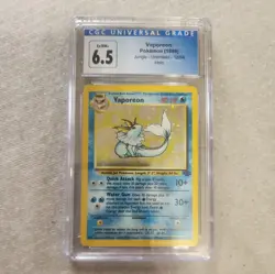 ,. GaVaporeon Pokemon 1999 Jungle 12/64 Holo CGC 6.5 - Image 1