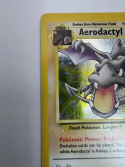 Aerodactyl Holo Rare Fossil 1/62 Pokemon Card LP/NM - Image 2