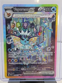 Pokemon Prismatic Evolutions 2025 Vaporeon EX 149/131 - Image 1