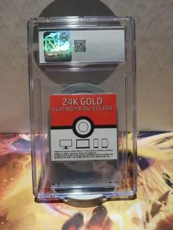CGC 10 Zapdos Pokemon Candy Stickers 2023 Korean 24k Gold Plating - Image 2
