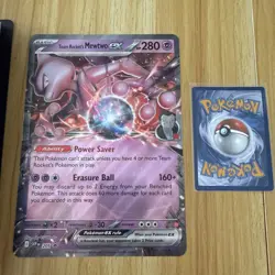 JUMBO oversized Pokemon Black Star Promo - SVP 205 Team Rocket’s Mewtwo - Image 1
