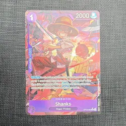 Bandai One Piece Card Game Shanks OP13-065 Alt Art Foil Rare English - Image 1