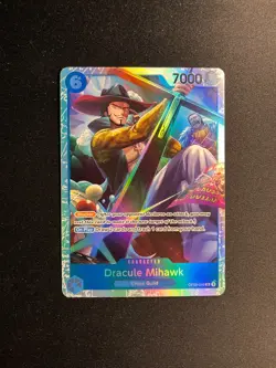 Dracule Mihawk OP09-048 SR ONE PIECE Tcg Card Game NM Blue - Image 1