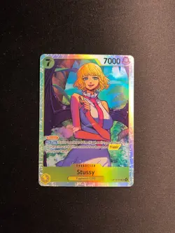 Stussy OP13-108 SR ONE PIECE Tcg Card Game NM Yellow - Image 1