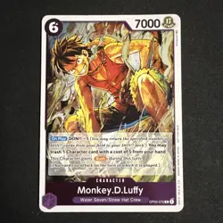 OP03-070 Monkey.D.Luffy Rare One Piece TCG Kingdoms of Intrigue Dash Pack M/NM - Image 1