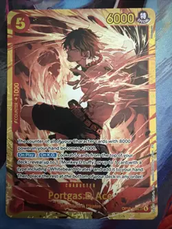 ONE PIECE TCG Portgas D. Ace OP16-118 SEC The Time of Battle ENGLISH SEC NM - Image 1