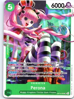 Perona OP14-033 Super Rare The Azure Sea's Seven One Piece Foil NM - Image 1