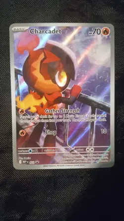Charcadet 022 MEP EN: Basic Holo Promo Fire Pokemon TCG Card Stock - Image 1