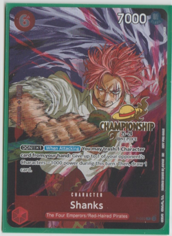 One Piece Card Game - Shanks - Championship 25-26 promo - P-083 -English -NM - Image 1