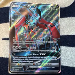 Pokemon Yveltal GX Full Art 124/131 Sm-Forbidden Light Holo Card - Image 1