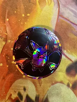 Pokemon Crobat VMAX CRACKED ICE FOIL HOLO Coin Premium JUMBO 2021 NEW NEAR MINT - Image 1