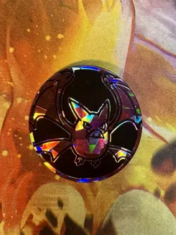 Pokemon Crobat VMAX CRACKED ICE FOIL HOLO Coin Premium JUMBO 2021 NEW NEAR MINT - Image 2