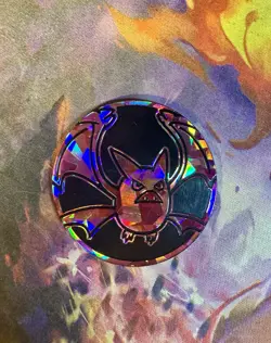 Pokemon Crobat VMAX CRACKED ICE FOIL HOLO Coin Premium JUMBO 2021 NEW NEAR MINT - Image 4