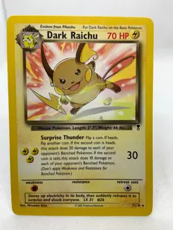 Pokemon TCG Dark Raichu Legendary Collection Non-Holo Rare 7/110 2002 - Image 2