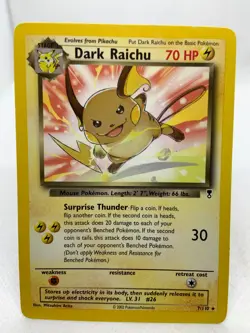 Pokemon TCG Dark Raichu Legendary Collection Non-Holo Rare 7/110 2002 - Image 5