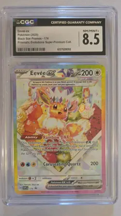 Eevee ex Pokemon (2025) Prismatic Evolutions Super Premium Collection CGC 8.5 - Image 1