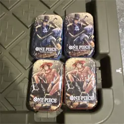 Bandai One Piece Card Game Tin Pack Set Vol.2 Sabo & Ace Lot of 4 (EN) 2024 - Image 1