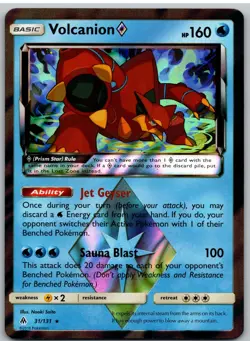 Volcanion ◇ 31/131 Prism Star Rare Forbidden Light Pokemon Holo - Image 1