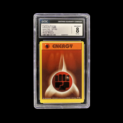 Pokemon TCG - Fighting Energy 097/102 - Base Set Regular - CGC 8 ERROR - MISCUT - Image 1