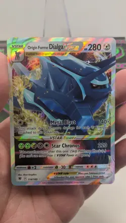 Pokemon TCG #114/189 Origin Forme Dialga VSTAR Ultra Rare Holo Astral Radiance - Image 3