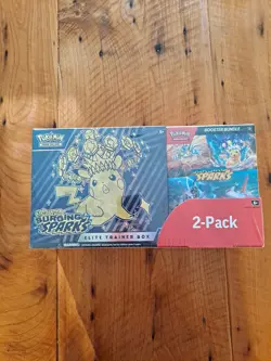 Pokemon Surging Sparks ETB & Booster Bundle Costco 2-Pack Factory Sealed - Image 1