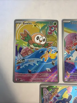 Pokemon First Partner Illustration Collection Series 1 Alolan Starters Promo Set - Image 2