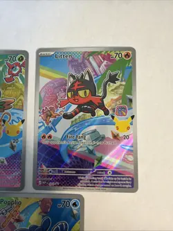 Pokemon First Partner Illustration Collection Series 1 Alolan Starters Promo Set - Image 3
