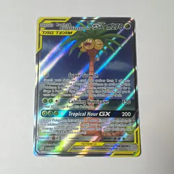 Pokemon TCG Rowlet & Alolan Exeggutor GX TAG TEAM Full Art Holo UR 215/236 - Image 1