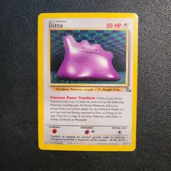 Ditto 1999 Basic Pokemon Card Holo Fossil 3/62 Vintage RARE In Great Shape!! - Image 1